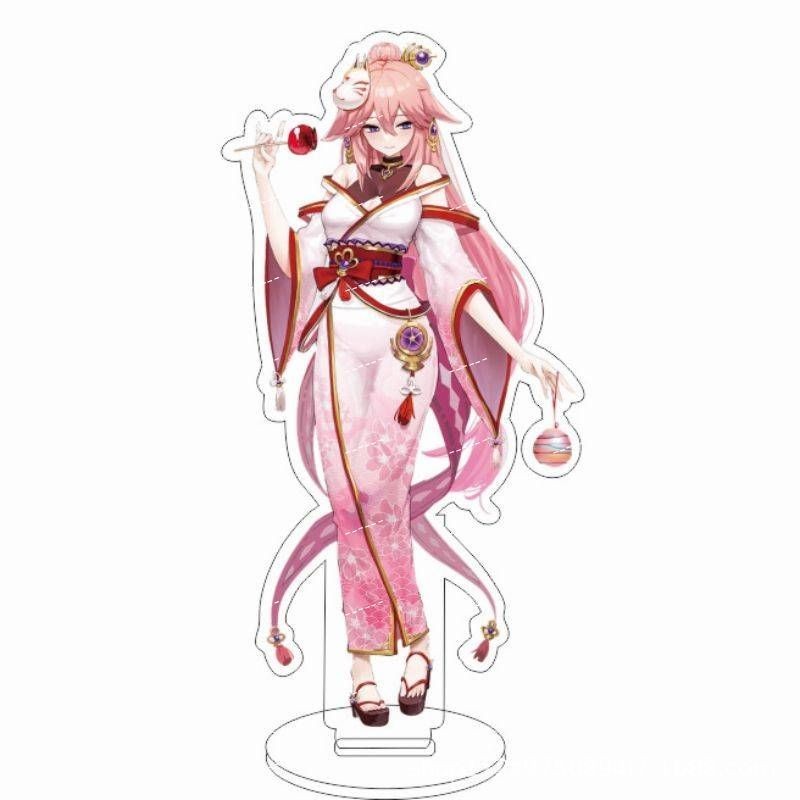 พวงกุญแจ, Genshin Impact Standee รุ่น Yae Miko ตัวละครอะนิเมะเกมโต๊ะศึกษาตกแต่ง