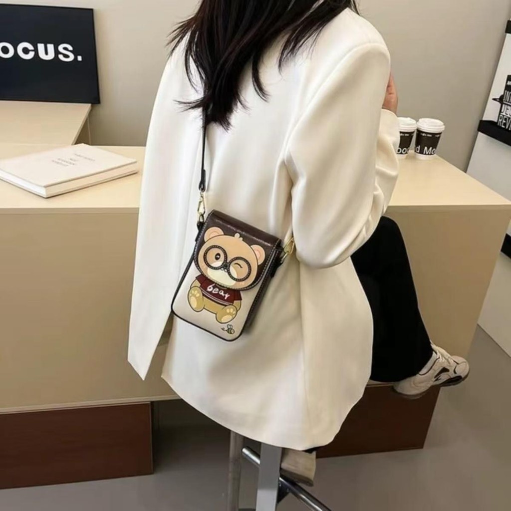 【พร้อมส่ง】miss bag fashion กระเป๋าสะพายข้าง สไตล์เกาหลี น่ารักใช้งานสะดวก