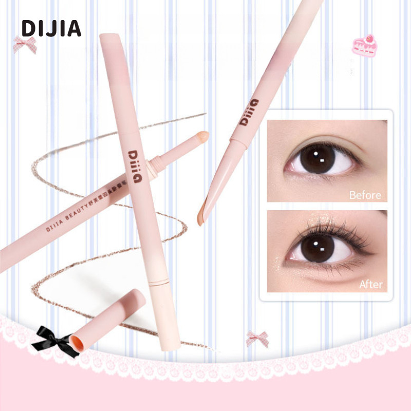 DIJIA ดินสอเขียนขอบตา ไฮไลท์ ปลายคู่ สีชมพู ไฮไลท์เตอร์