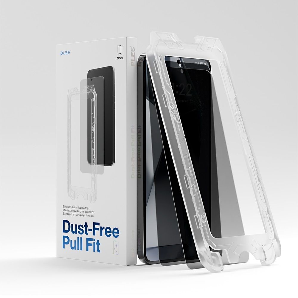 PLES ตัวป้องกันหน้าจอความเป็นส่วนตัวแบบดึงไร้ฝุ่นสําหรับ Galaxy S25 Plus / S25 2 ชิ้นแพ็ค