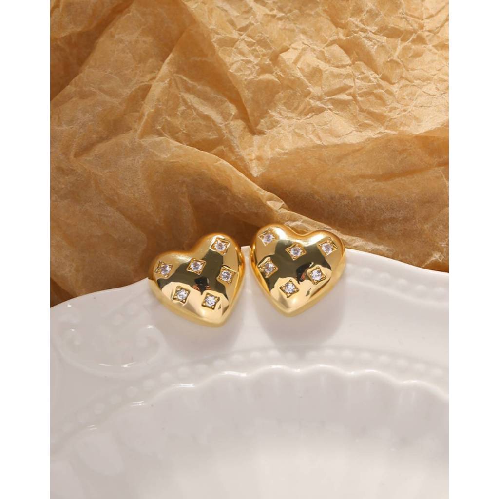 LULU Heartmade Stainless Steel (AS-004) ต่างหู สแตนเลสสตีล