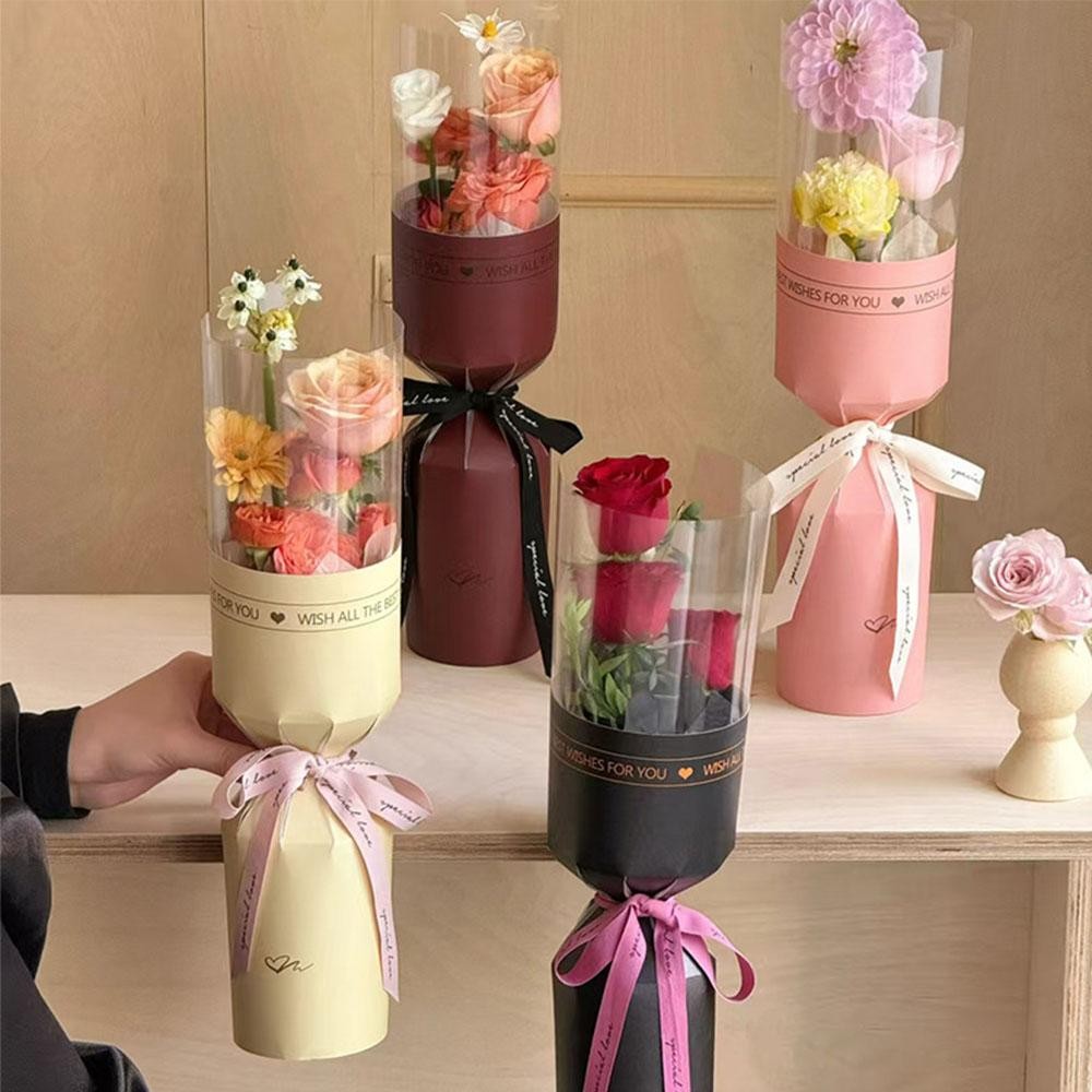 BEBETT ถุงช่อดอกไม้วันแม่,กระดาษห่อดอกไม้ช่อโรแมนติกกันน้ํา,วรรณกรรม ทําเอง เพื่อนสาววันเกิดถุงบรรจุภัณฑ์ - รูปที่ 4