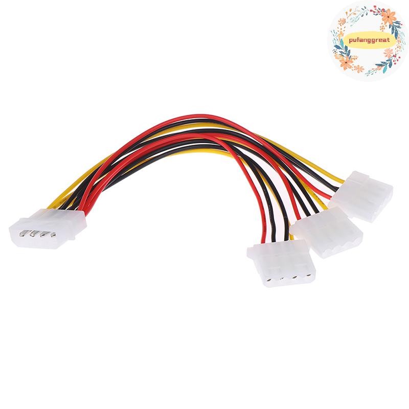 Pufanggreat 4 Pin IDE 1-to-3 Molex IDE หญิงแหล่งจ่ายไฟ Splitter Exentsion อะแดปเตอร์สาย TH