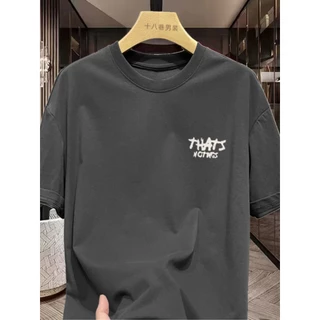 (จัดส่งตลอด 24 ชั่วโมง)Fanfei เสื้อยืดผู้ชายผู้หญิงฯลฯ สามข้ามสองด้านพิมพ์หนักผ้าฝ้ายแท้แขนสั้นชายหญิงท็อปส์