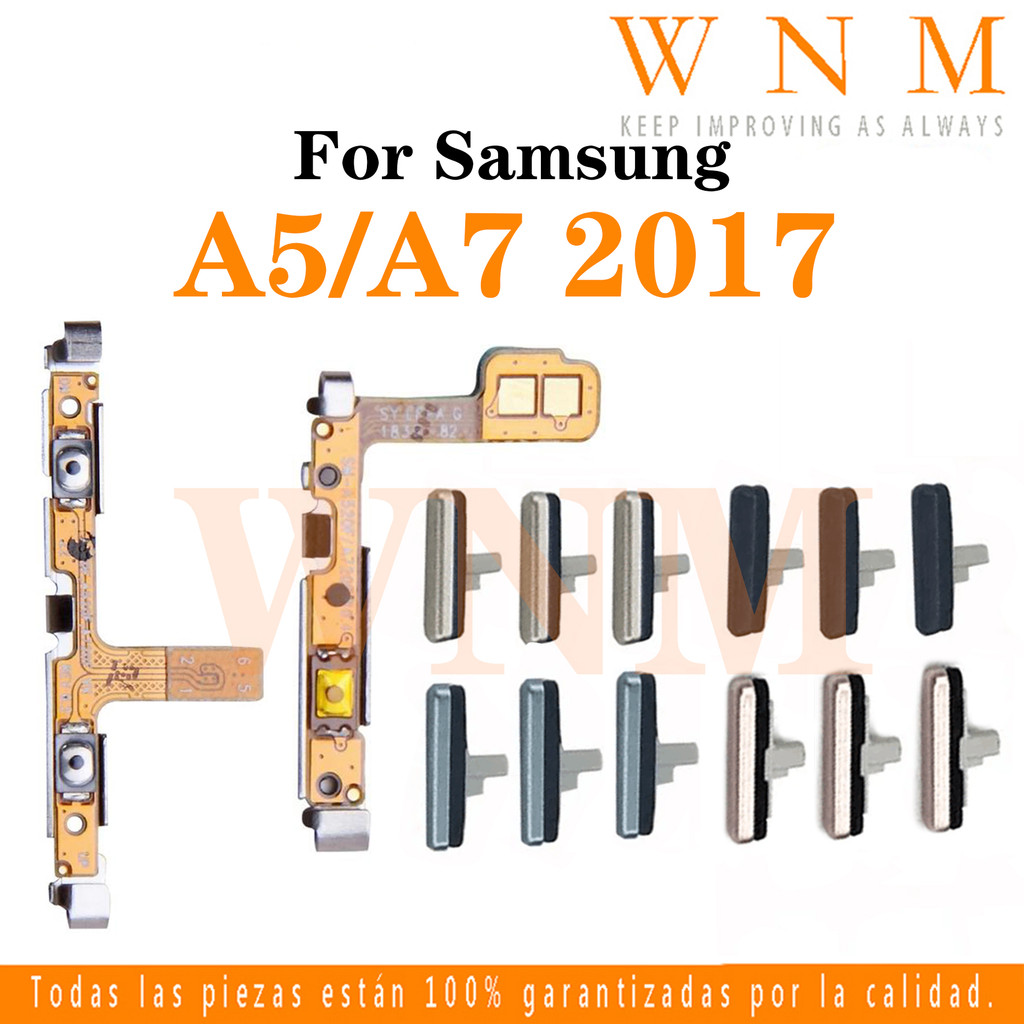 สําหรับ Samsung Galaxy A5 A7 2017 A520 A720 ปุ่ม flex บน/ปิดปุ่มสวิทช์ด้านข้าง Key Volume Up Down Flex สายโทรศัพท์มือถือส่วน