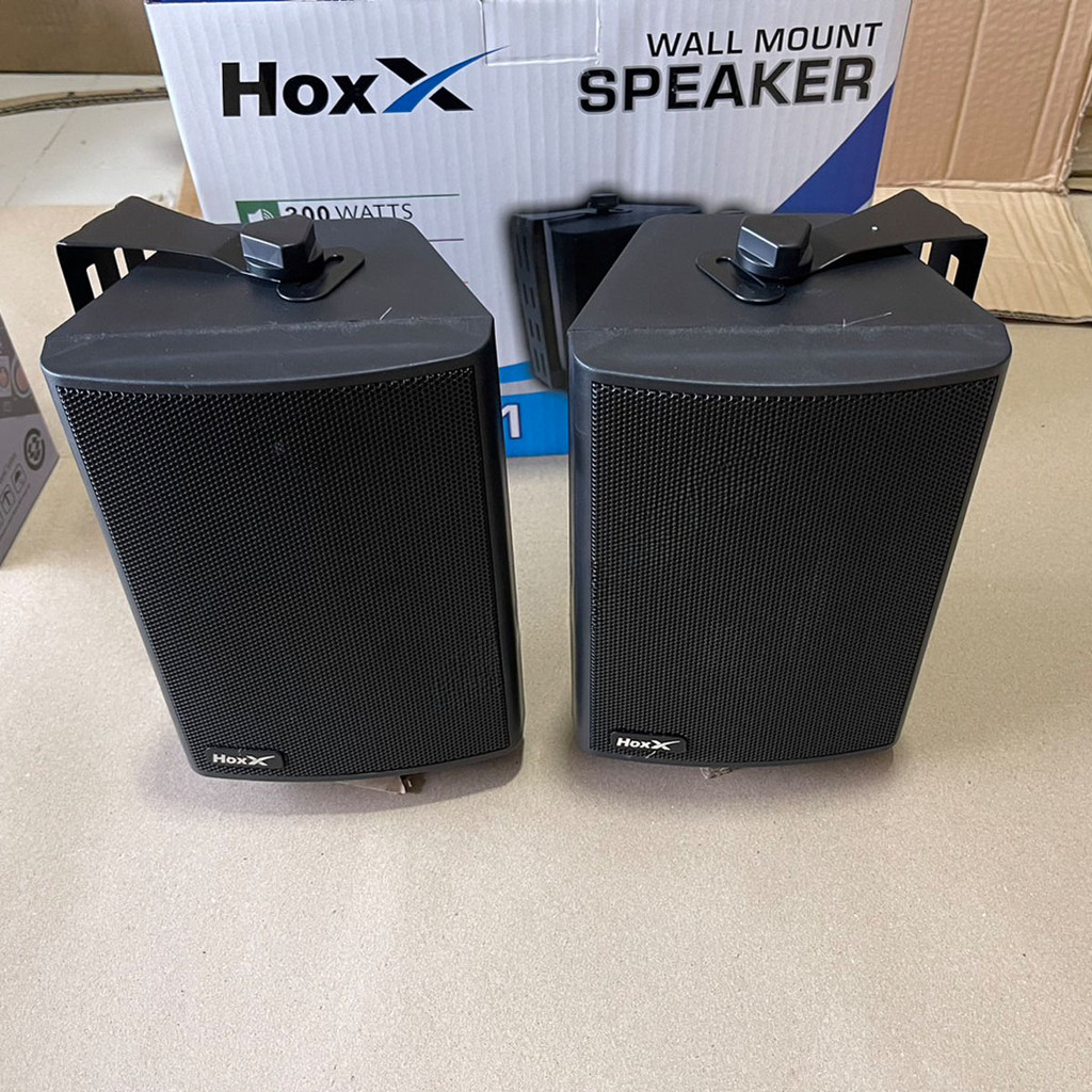 HOXX HW-41 ลำโพงติดผนัง สีดำ ตู้ลำโพง 4 นิ้ว ลำโพงแขวน ตู้ลำโพงแขวน ลำโพงติดผนัง ร้านกาแฟ ลำโพงแขวนผนัง (ราคาต่อคู่)