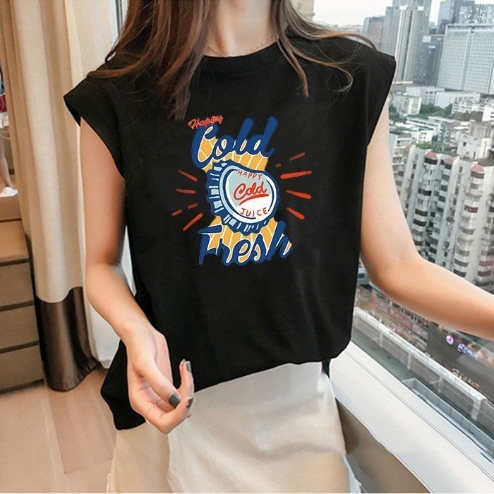 NEW เสื้อกล้าม เสื้อแขนกุด สกรีนลาย OP-1021