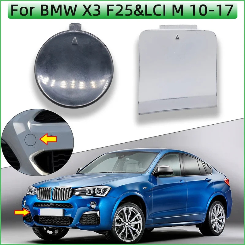 Moto22r สําหรับ BMW X3 F25/LCI M-Sport 2010-2017 ด้านหน้าด้านหลังกันชน Tow Hook ฝาครอบหมวก Hauling S