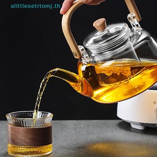 Alittlese กาน้ําชาแก้วต้มทนความร้อนหนาไม้ไผ่จับชุดน้ําชาในคร…