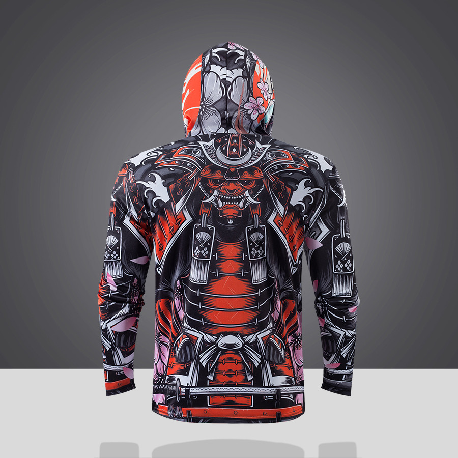 เสื้อกีฬาพิมพ์ลาย ฮู้ด เสื้อปั่นจักรยานผู้ชาย แขนยาว ลายเท่ห์ ราคา ถูกที่สุด ดีลบีเคเค แกลเลอรีภาพที่ 2
