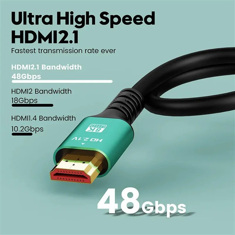 🛵มีส่งด่วน💨 NAVA IT สาย HDMI 2.1 8K สีเขียว ยาว 10 เมตร ประกัน 1 ปี