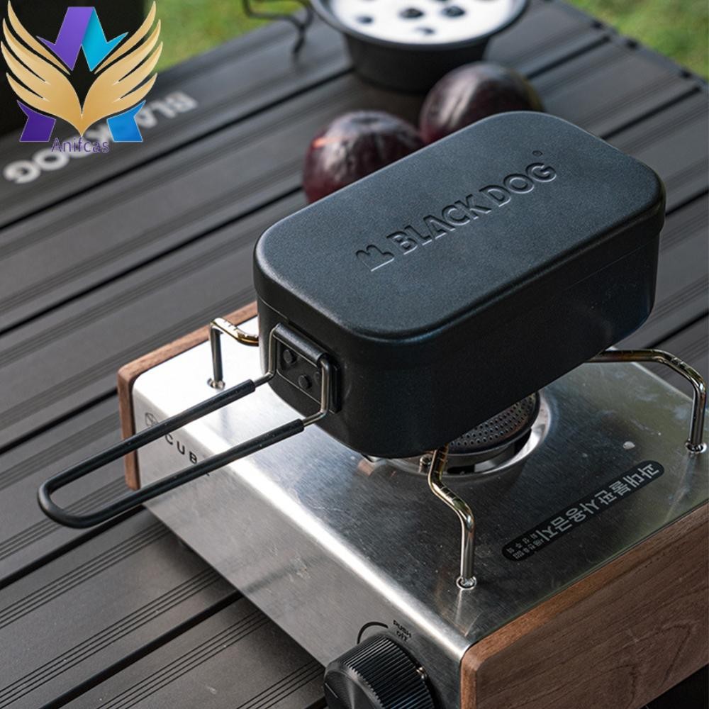 BLACKDOG 800มิลลิลิตรตั้งแคมป์กล่องอาหารกลางวันที่มีการจัดการพับอลูมิเนียมอัลลอยด์เดินทางบนโต๊ะอาหาร