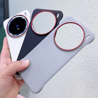 Frameless Ultra Slim หนังเนื้อ Hard pc กรณีด้านหลังสําหรับ Vivo X300 X200 Ultra/X200 Pro/X200 Pro Mini x200 FE หรูหราฝาครอบแม่เหล็ก