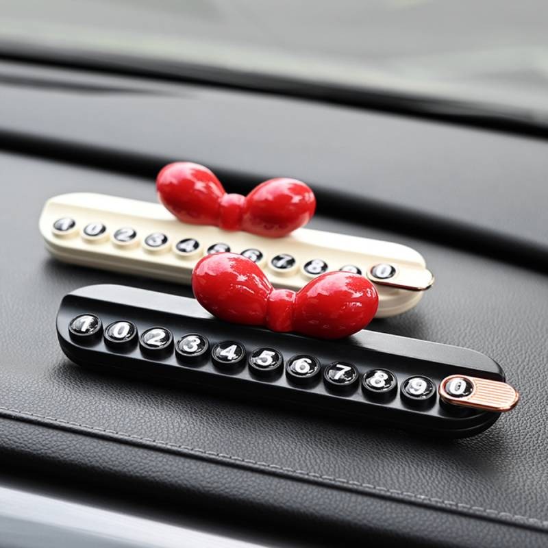 Car Aromatherapy Temporary Parking Number Plate Moving Car Car Moving Phone Card Girl Decoration Cut