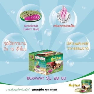 Buxaway ยาจุดกันยุง บักซ์อเวย์ พร้อม! ถาดจุดนิรภัย ป้องกันยุง กันแมลง สำหรับสัตว์เลี้ยง สุนัข แมว [28 ขด]