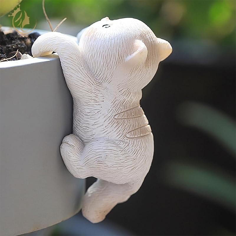 [GOOY] เรซิ่นเครื่องประดับน่ารัก, ตุ๊กตากระถางดอกไม้, กระถางดอกไม้และแจกัน Hugger, Terrarium Edge Decor, ตกแต่งสวนนางฟ้า TH