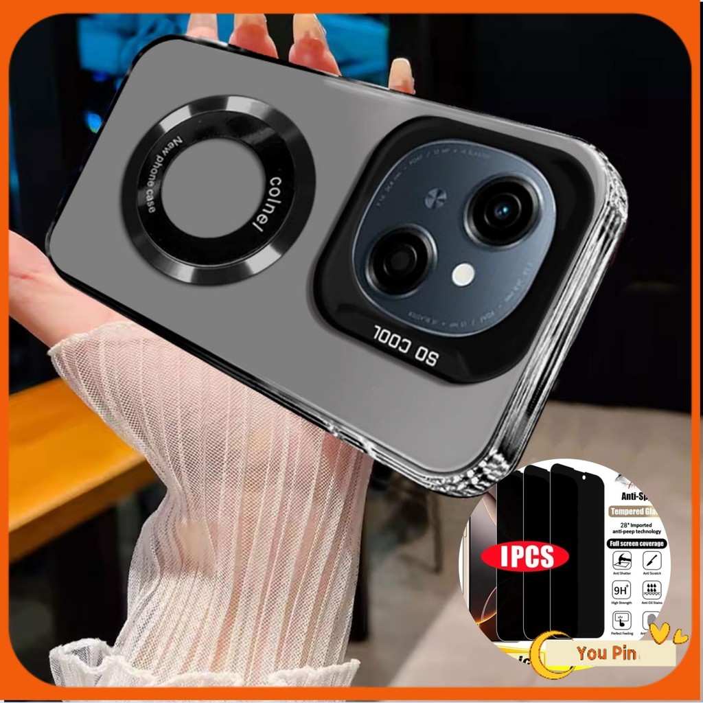 เคส + ฟิล์มกันรอยสําหรับ Tecno Spark Go 1 1S 2025 POP9 Casing case เนื้อประณีตและหรูหราเคสโทรศัพท์ฝาครอบ