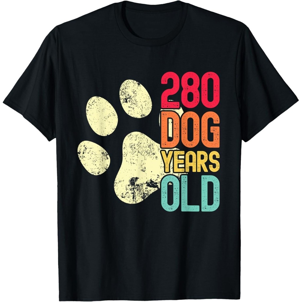 280 Dog Years Old Funny Dog Lovers 40Th Birthday Tee เสื้อยืด