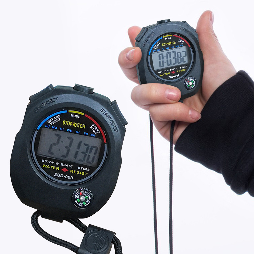 นาฬิกาจับเวลา รุ่น Digital Sports Stopwatch Stop Watch นาฬิกาจับเวลาดิจิทัลอิเล็กทรอนิกส์ นาฬิกา จับเวลา นาฬิกาปลุก - รูปที่ 2