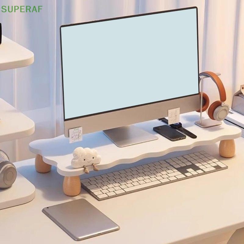 Superaf Monitor Stand Riser, Desktop Storage Organizer ชั้นวางพร้อมฐานแล็ปท็อป HOT