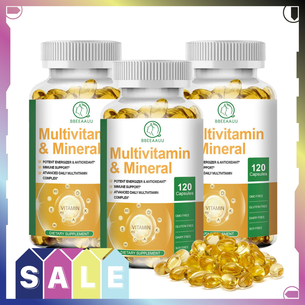 BBEEAAUU Multivitamin Capsules with Vitamins & Minerals ส่งเสริมสุขภาพภูมิคุ้มกัน สารต้านอนุมูลอิสระระดับเซลล์