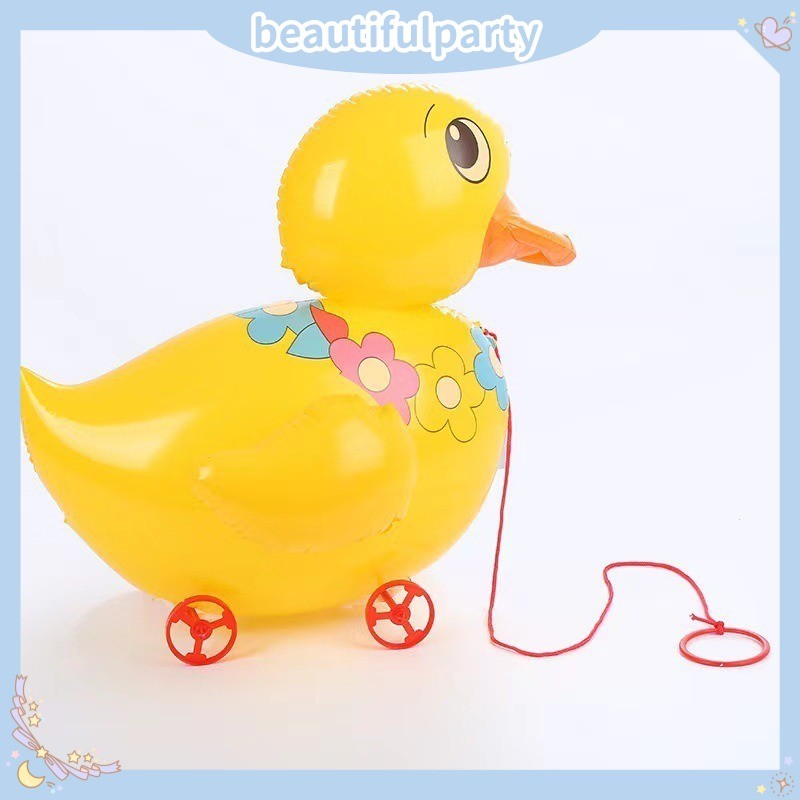 ใหม่การ์ตูนพองเป็ดล้อดึงของเล่นเด็กงานเลี้ยงวันเกิดเด็กอาบน้ําบอลลูนของเล่น - รูปที่ 3