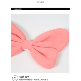 โบว์น่ารัก สีชมพู สีแดง สําหรับตกแต่งคอนโซลกลางรถยนต์
