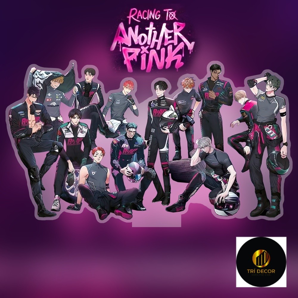 Bomtoon 2024 คําอวยพรของฤดูกาลแข่งไปยังการตกแต่งโต๊ะเรียนโมเดลสแตนดี้สีชมพูอีก