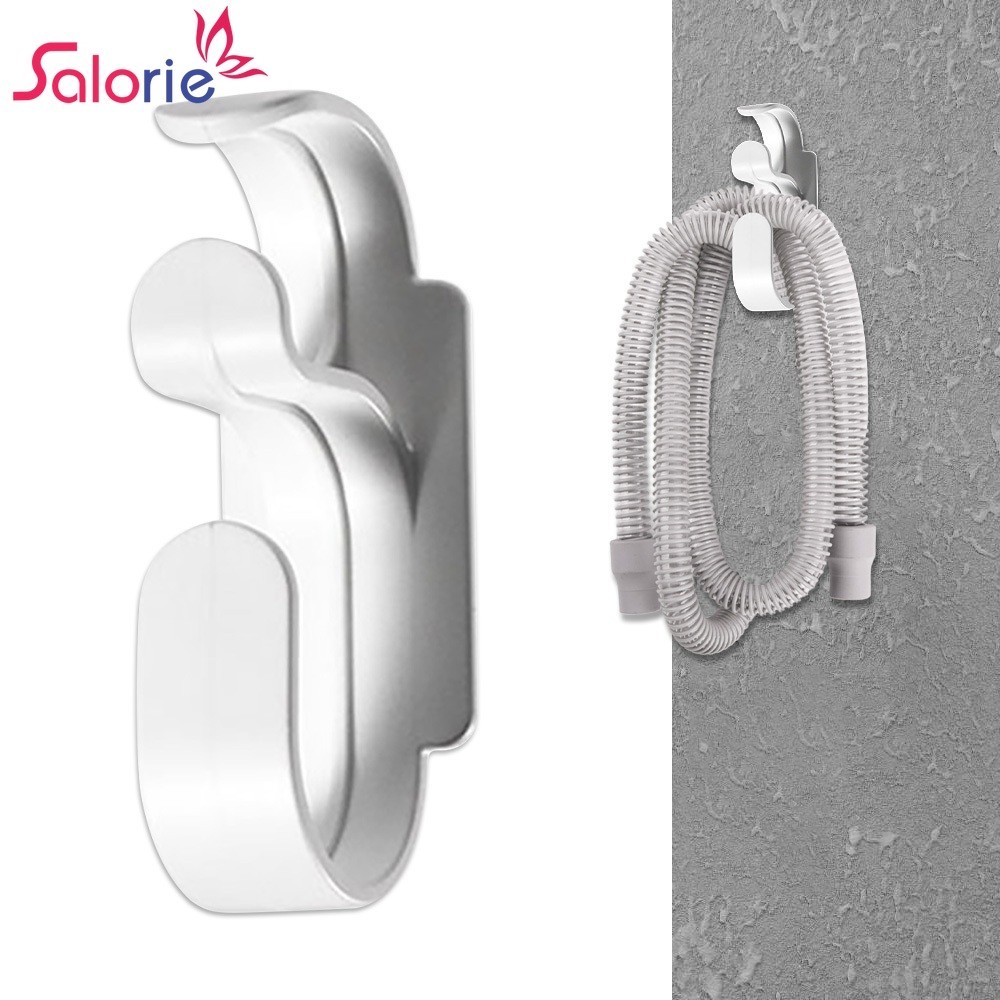 Salorie ตะขอสองชั้น แบบติดผนัง ไม่ต้องเจาะผนัง ไม่ทิ้งร่องรอย สําหรับ ท่อระบายอากาศ ในครัวเรือน อ่างล้างหน้า อ่างอาบน้ํา บอล