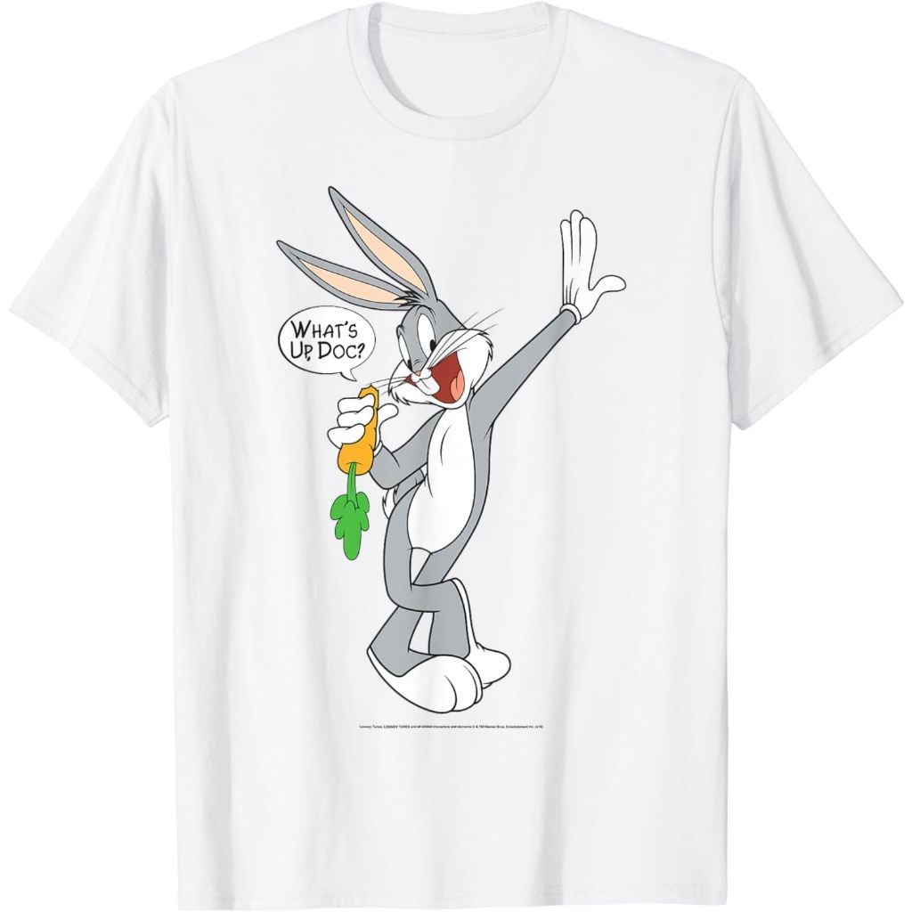 [DDM} เสื้อยืด พิมพ์ลาย Looney Tunes Bugs Bunny What's Up Doc Portrait พรีเมี่ยม7.10-4