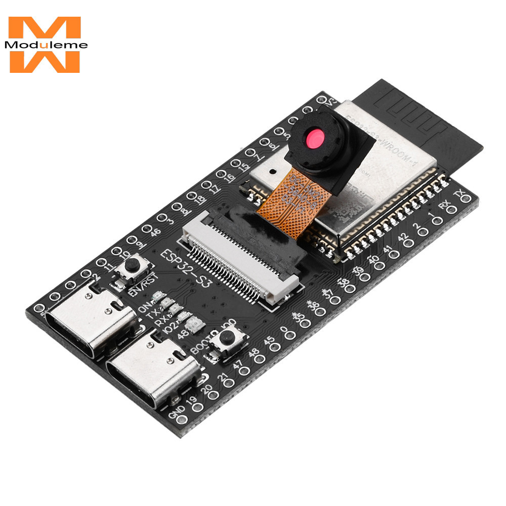 Esp32-s3 WROOM CAM โมดูลบอร์ดพัฒนา WiFi บลูทูธ ESP32-S3-WROOM-1 N16R8 อินเตอร์เฟซ TYPE-C คู่
