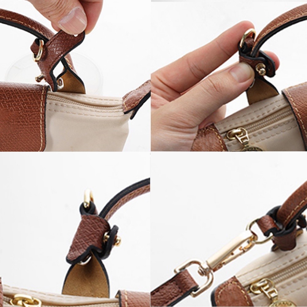 Longchamp ชุดสายคล้องไหล่ หนัง ขนาดเล็ก ปรับได้ ไม่ต้องเจาะรู
