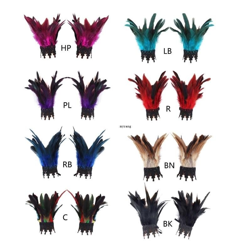 กําไลข้อมือ ขนนก กําไลข้อมือ สายรัดข้อเท้า ตกแต่ง เครื่องประดับผม ขนนก ข้อมือ