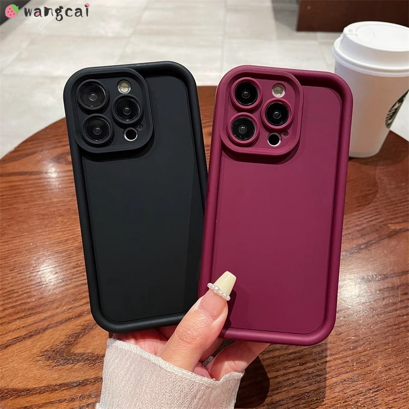 เคสโทรศัพท์มือถือ ซิลิโคนนิ่ม ผิวด้าน หนา กันกระแทก สีพื้น เรียบง่าย สําหรับ Redmi 13C 12 4G 12C 11A 10 10A 10C 9 9A 9C A1 A2