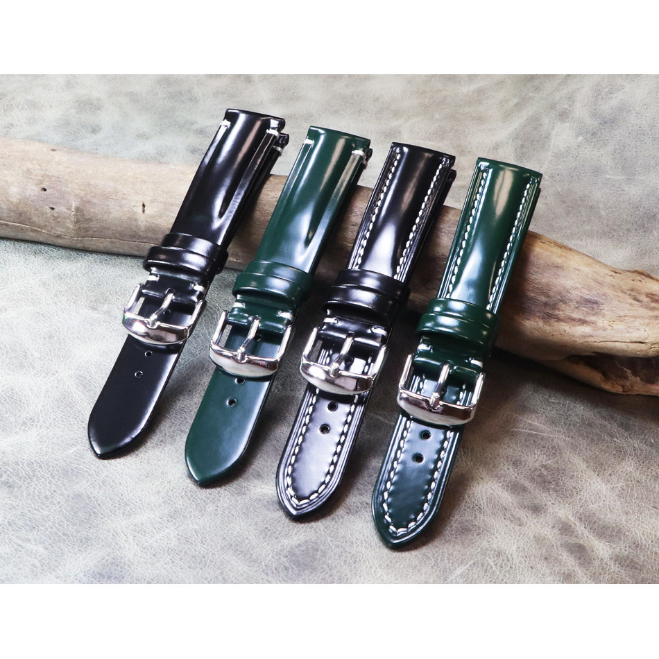 Comparable to Corridor Butt Leather Quick Release Strap Handmade Bright Leather Patent Leather 18mm1
