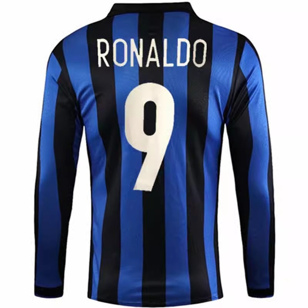 เสื้อกีฬาทีมInter Milan แบบคลาสสิกปี1999 แขนยาว สำหรับRonaldoและRoberto Baggio