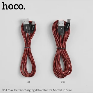 Hoco สายชาร์จ X14 X14 Max Cable Charger ชาร์จและถ่ายโอนข้อมูล แบบถัก ชาร์จเร็ว 2-3A ยาว 1/2 เมตร