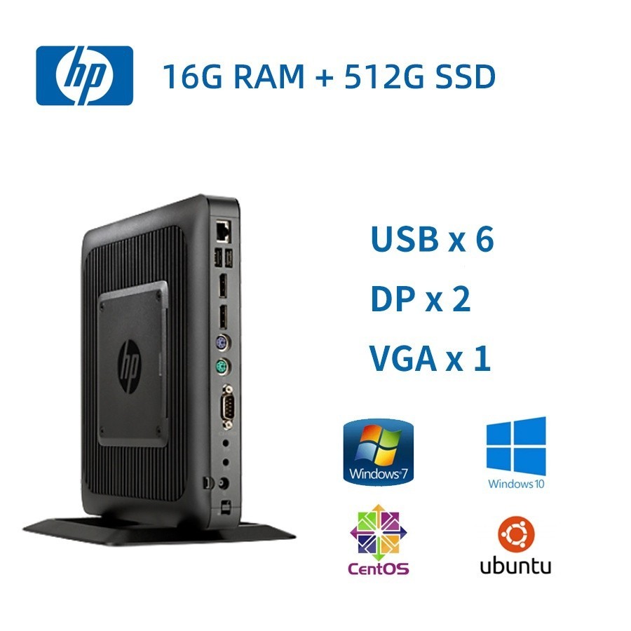 现货 HP T620 double core mini pc win7/10 linux 打印服 器