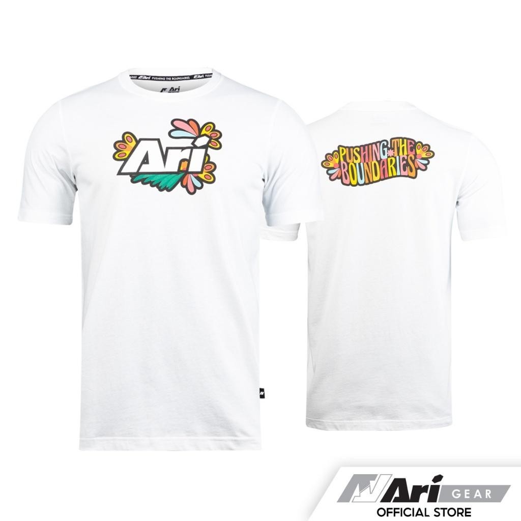 ✨2024 ARI SUNSET SUMMER LIFESTYLE TEE - WHITE/YELLOW/BLACK เสื้อ อาริ SUNSET SUMMER สีขาว