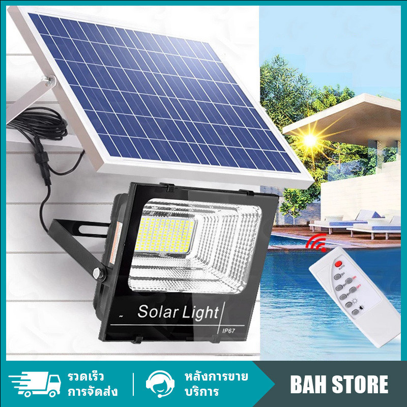 ไม่ต้องชาร์จ Solar Lights 8000W ไฟสปอตไลท์ กันน้ำ