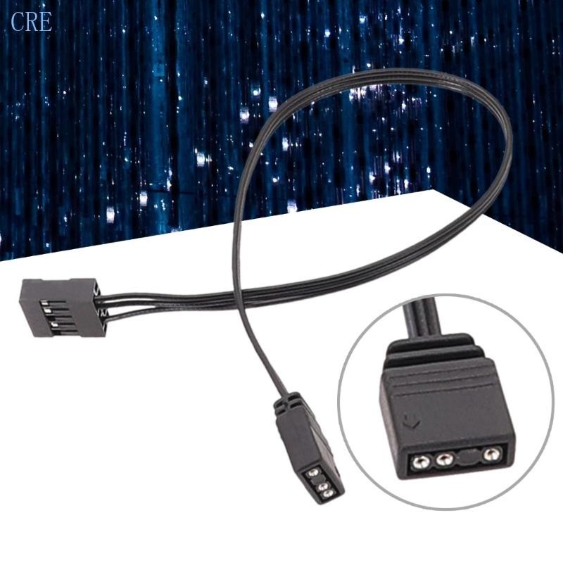 Cre Extension Cable 5V 3Pin Extension Cable สําหรับขยายคอมพิวเตอร ์ PC Fan LED Light 25 40 ซม .