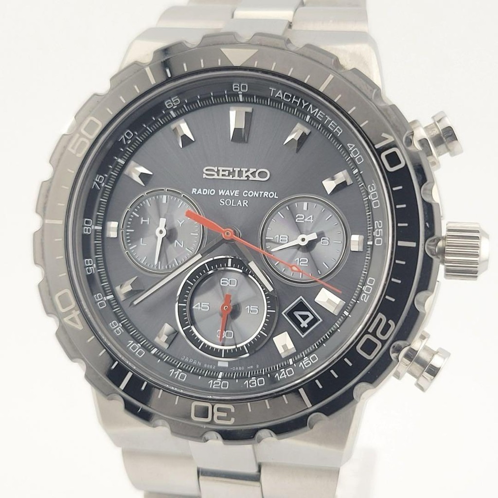 ส่งจากญี่ปุ่นของแท้ 100%Seiko Prospex 8B82-0AB0 SBDM003 Solar Watch สภาพดี