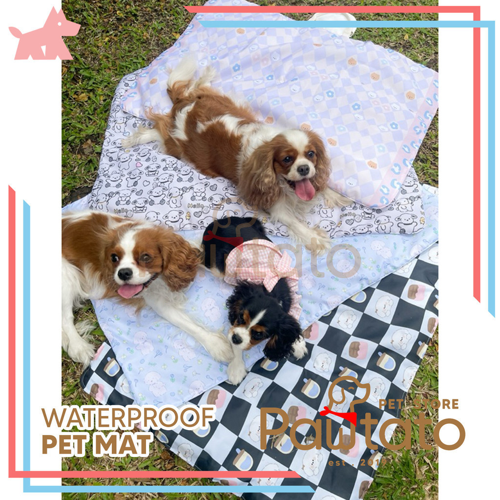 เสื่อกันน้ํา Meme Cotton Travel Dog Cat Sleeping Mat Pet Dog Picnic Pawtato Pet Store