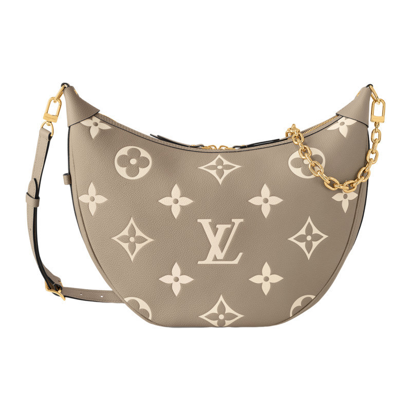 LV/Louis Vuitton Women's Bag Loop Hobo Calf Zipper One Shoulder Handheld Tramp M46738
