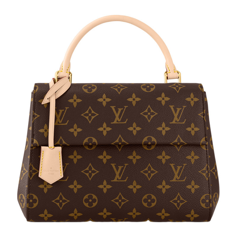 LV/Louis Vuitton Women's Bag CLUNY BB Coated Canvas Exquisite Medium Trapezoidal Shoulder Handbag M46374