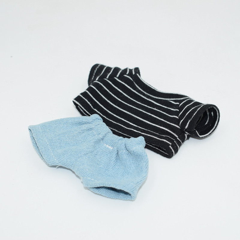 Labubu Doll Clothes เหมาะสําหรับเสื้อยืดและกางเกงขาสั้นตุ๊กตา Labubu 15 ซม. สามารถจับคู่กับชุด A