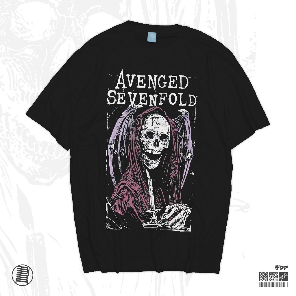 เสื้อยืด พิมพ์ลายหัวกะโหลก Avenged Sevenfold A7X World Tour Indonesia 2024
