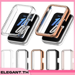 Pc Diamond Inlaid Case เคสป ้ องกันกรอบนาฬิกาสําหรับ Samsung Galaxy Fit 3
