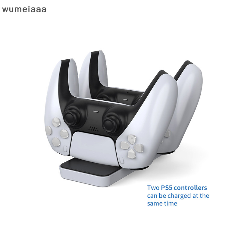 Wumeiaa สําหรับ PS5 Controller Charger USB เดี ่ ยวชาร ์ จ Dock Stand Station Cradle สําหรับ Sony Playstation 5 สําหรับ PS5 ใหม ่ Gamepad Controller TQ