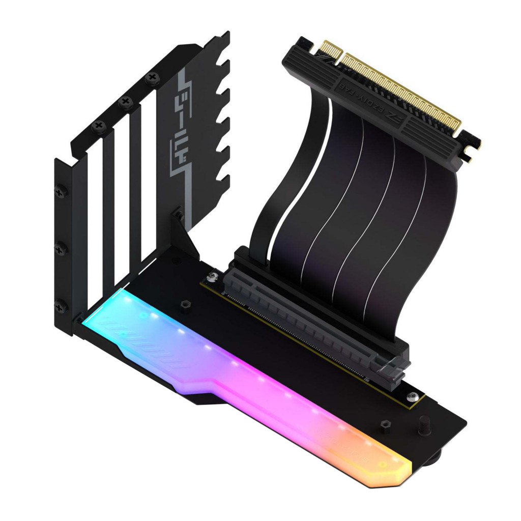 Gpu Support Bracket ความเข้ากันได้กว้าง Pcie 4.0 สาย Pci-e 4.0 แนวตั้งผู้ถือกราฟิกการ์ดสําหรับคอมพิวเตอร์กรณี 90 องศามุมขวา Mount Gpu สนับสนุน Riser